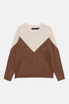 Pull col rond brun - VERO MODA®