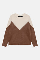 Pull col rond brun - VERO MODA®