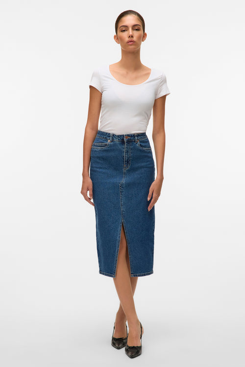 Jupe 3/4 MID BLUE DENIM - VERO MODA®