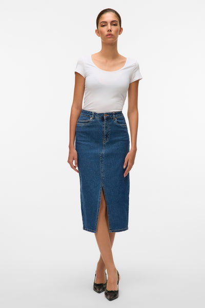 Jupe 3/4 MID BLUE DENIM - VERO MODA®