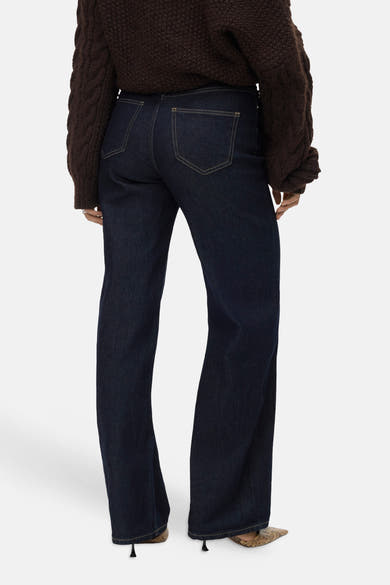 TESSA WIDE - dark blue denim
