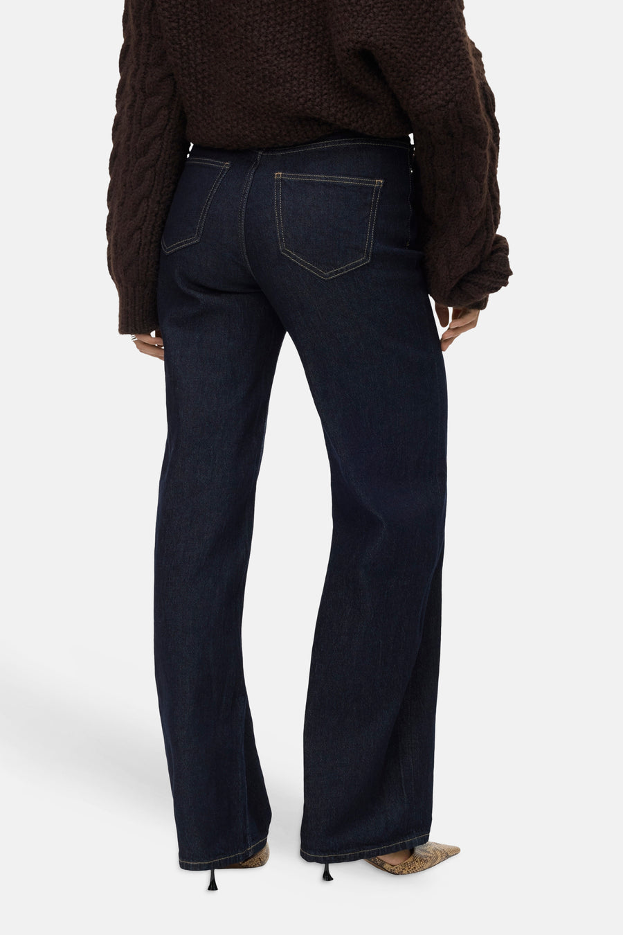 TESSA WIDE - dark blue denim