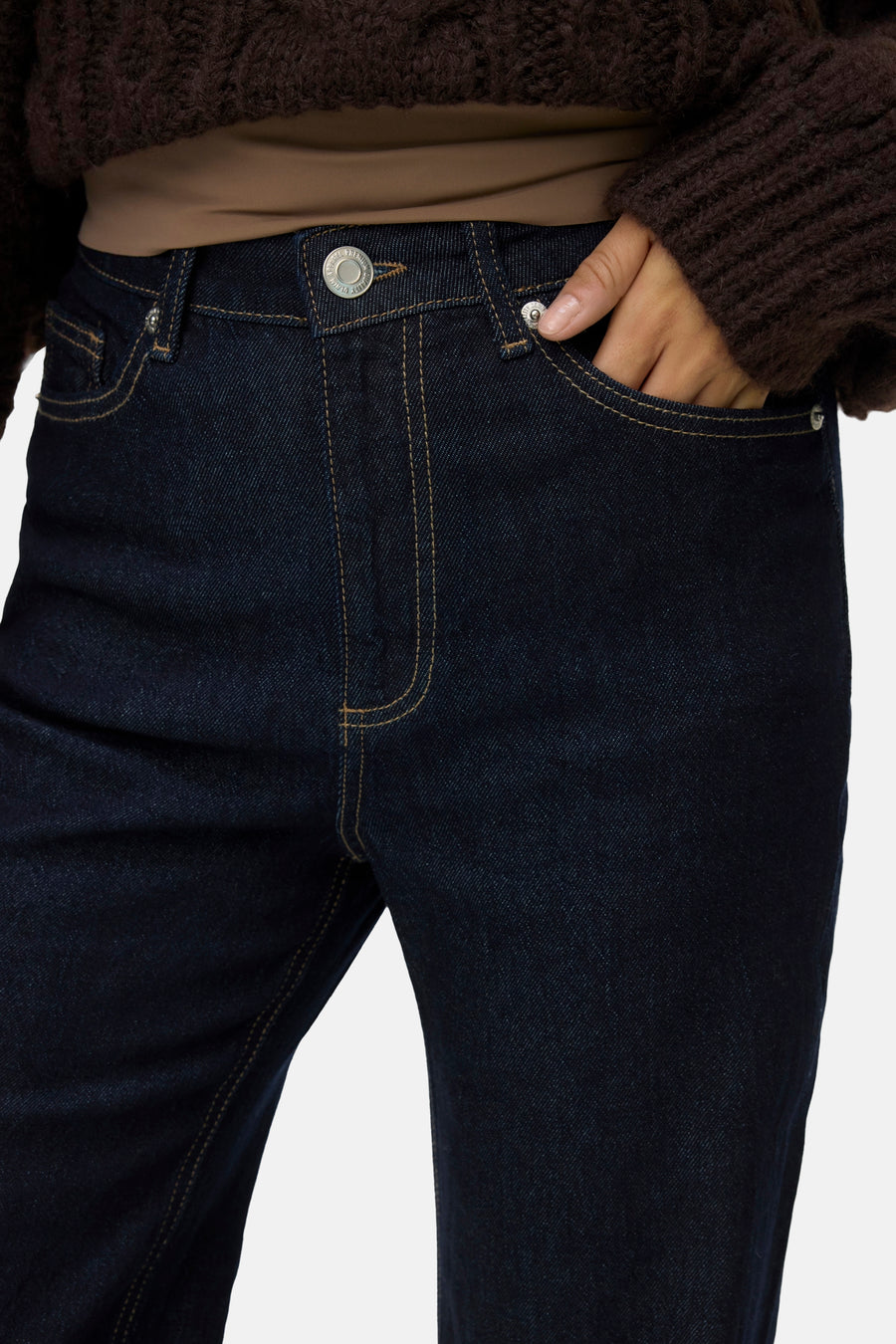 TESSA WIDE - dark blue denim