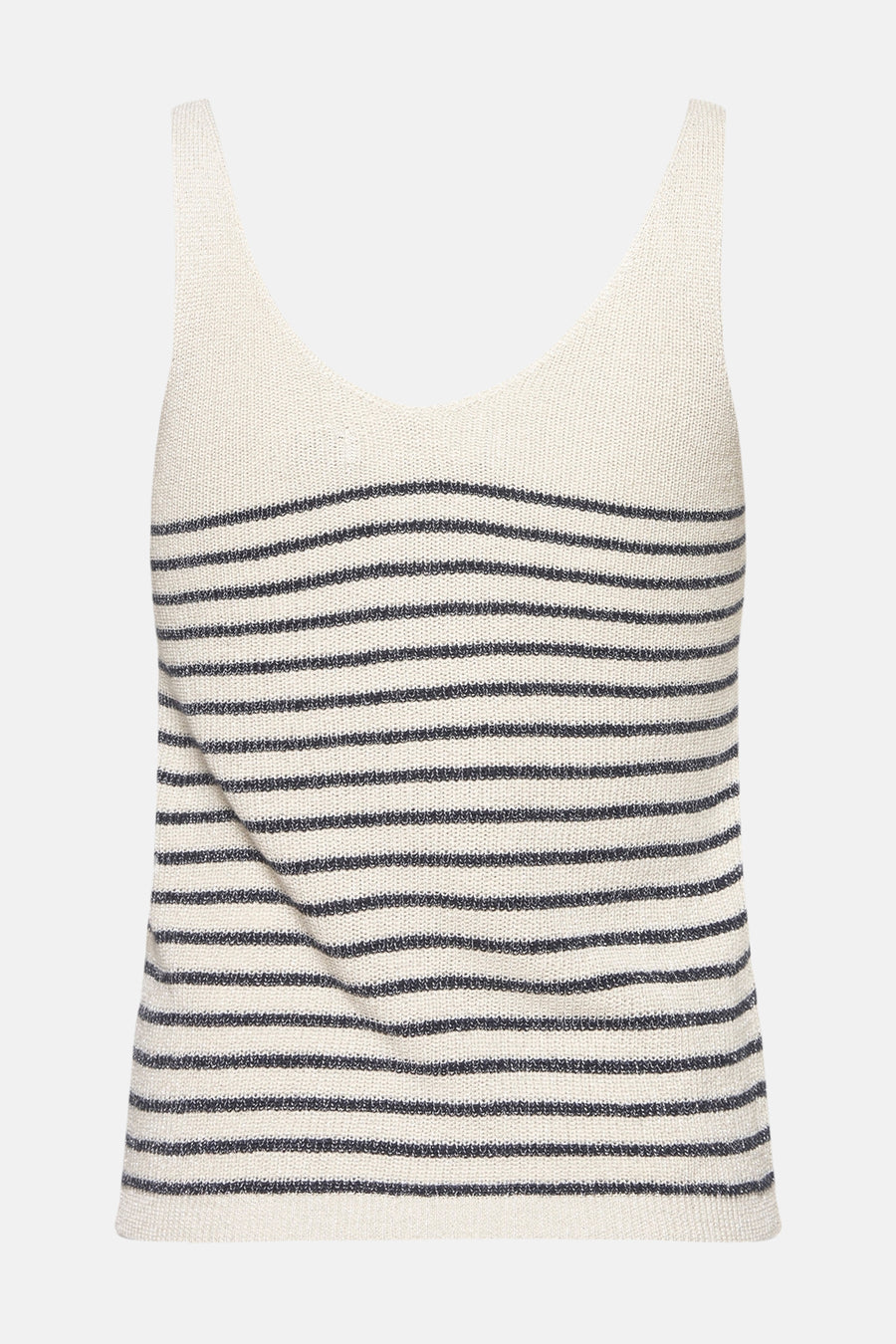 Top beige à rayures par VERO MODA, en maille fine.
