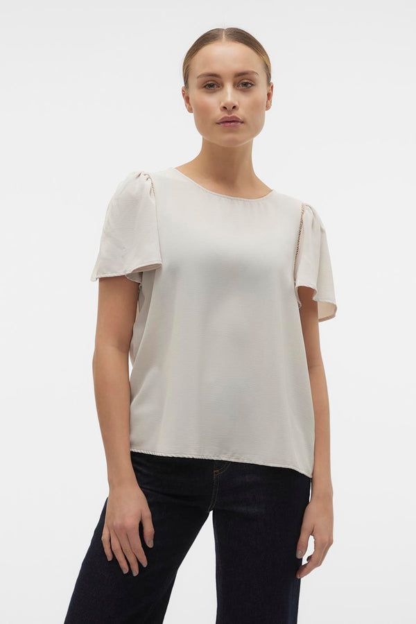 Chemisier (manches courtes) Écru - VERO MODA®