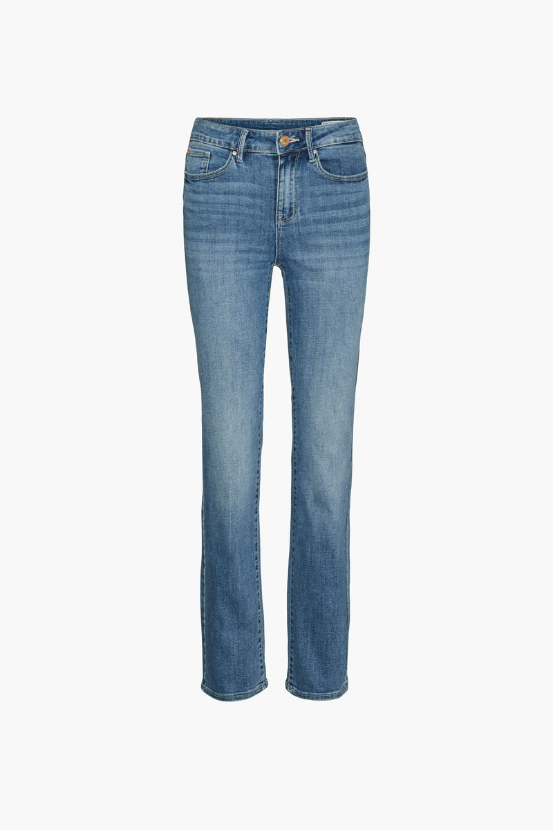 Straight jeans - MID BLUE DENIM