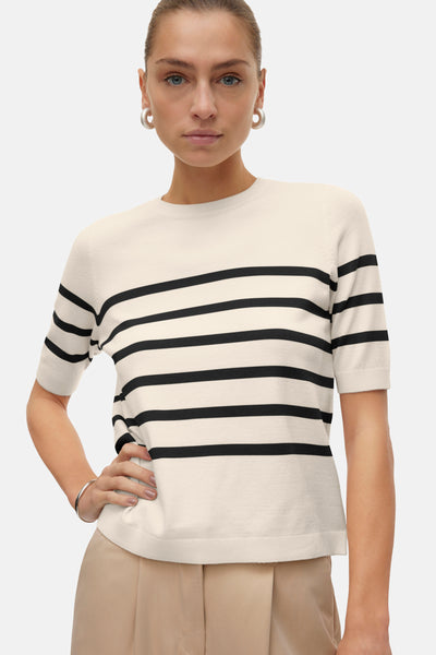Pull col rond Écru - VERO MODA®