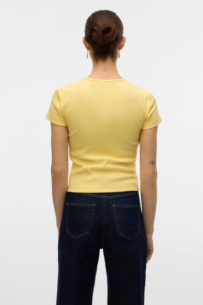 Top uni manches courtes Jaune - VERO MODA®