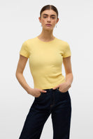 Top uni manches courtes Jaune - VERO MODA®