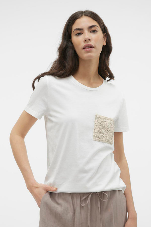 Top uni manches courtes Blanc - VERO MODA®