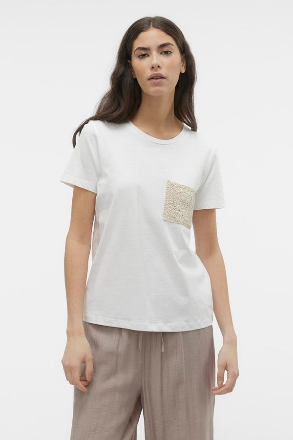 Top uni manches courtes Blanc - VERO MODA®