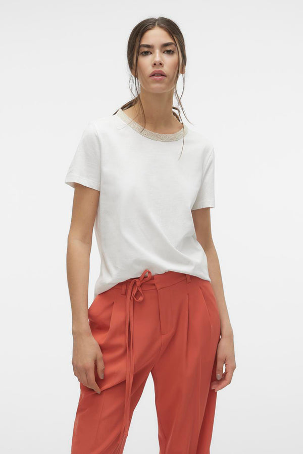 Top uni manches courtes Blanc - VERO MODA®