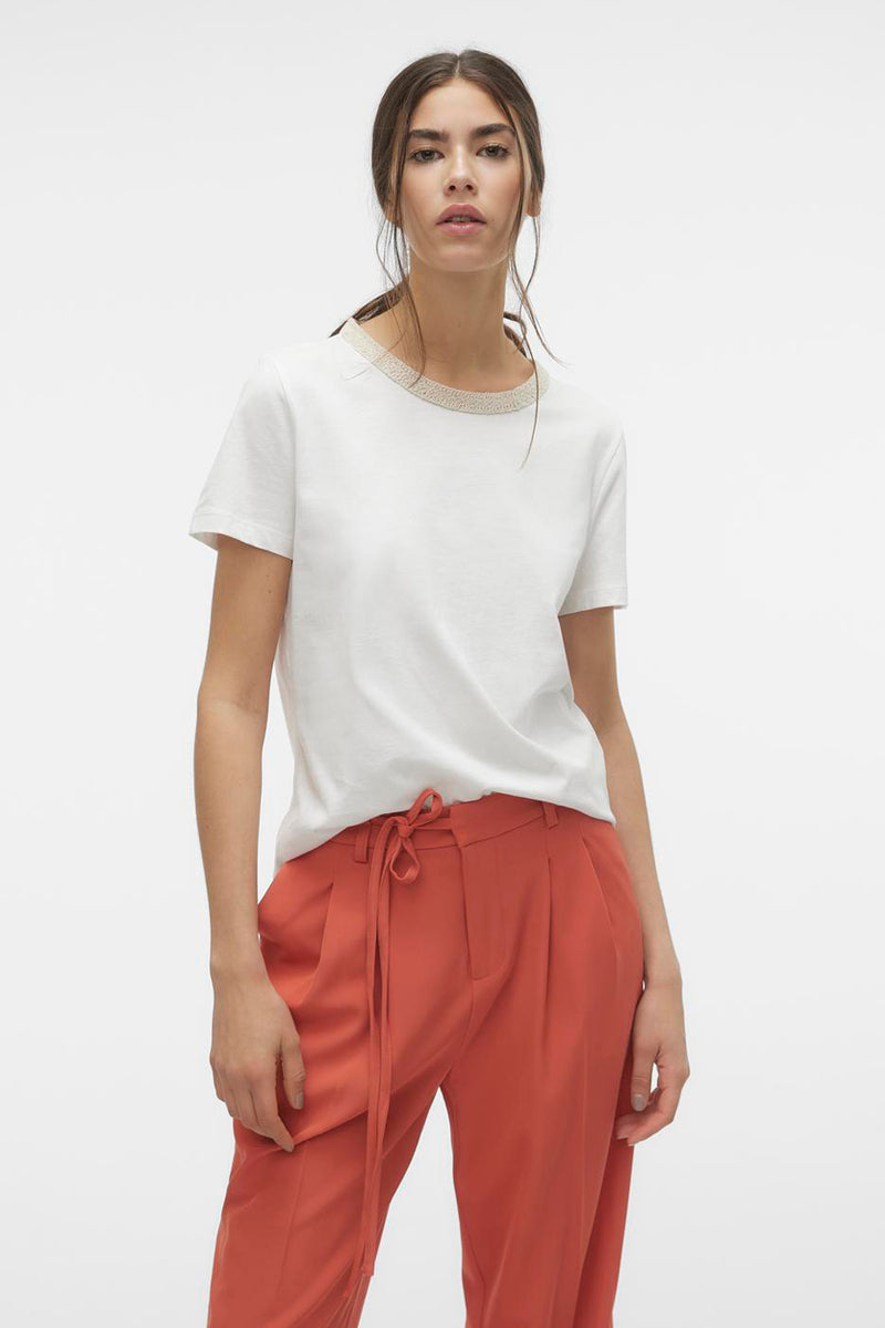 Top uni manches courtes Blanc - VERO MODA®