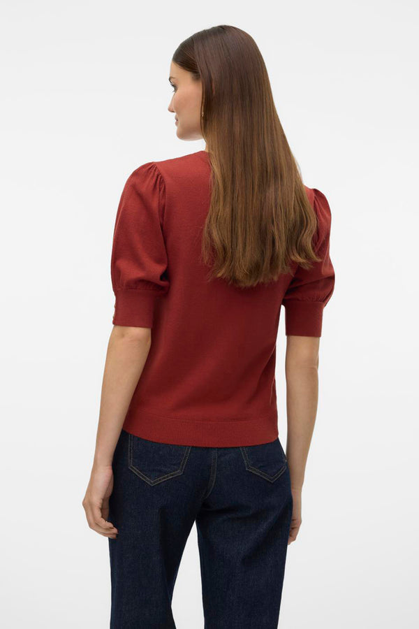 Pull col rond Rouge - VERO MODA®