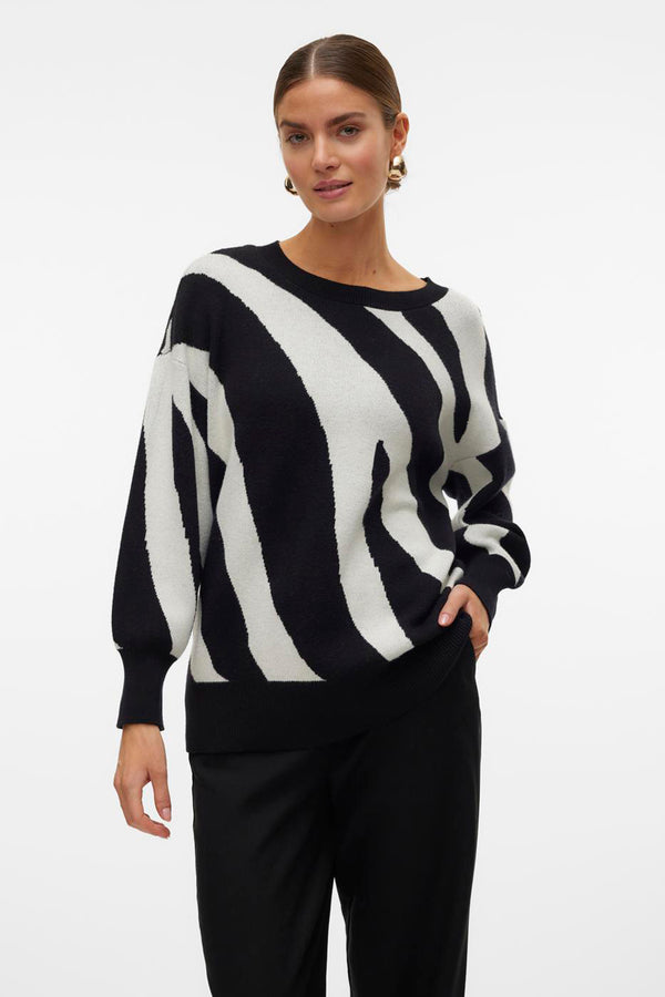 Pull col rond Noir - VERO MODA®