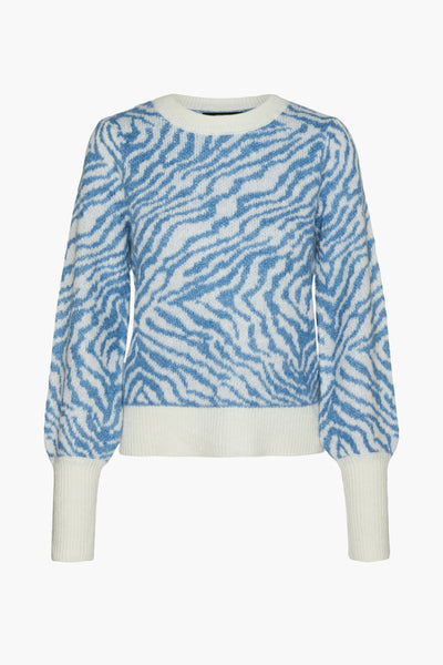 Pull col rond Bleu - VERO MODA®