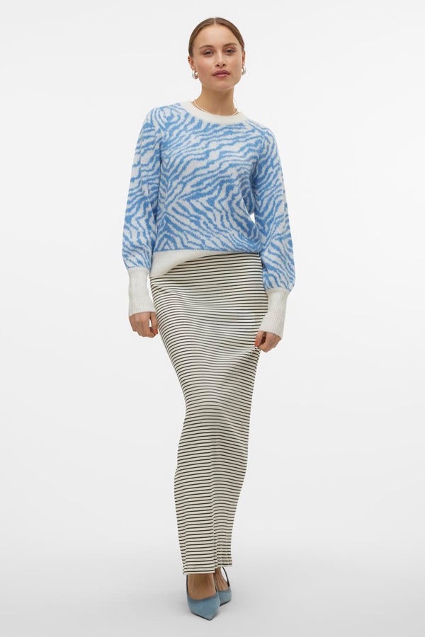 Pull col rond Bleu - VERO MODA®