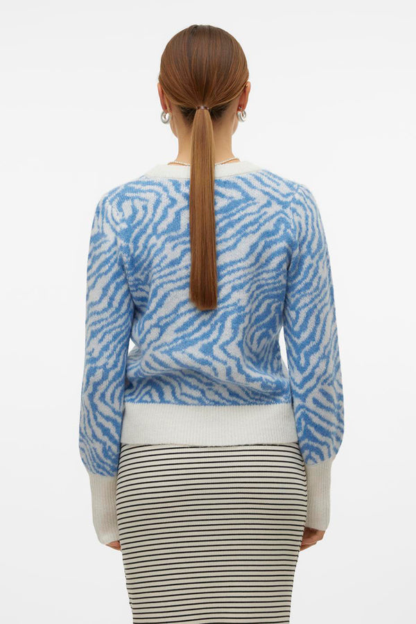 Pull col rond Bleu - VERO MODA®