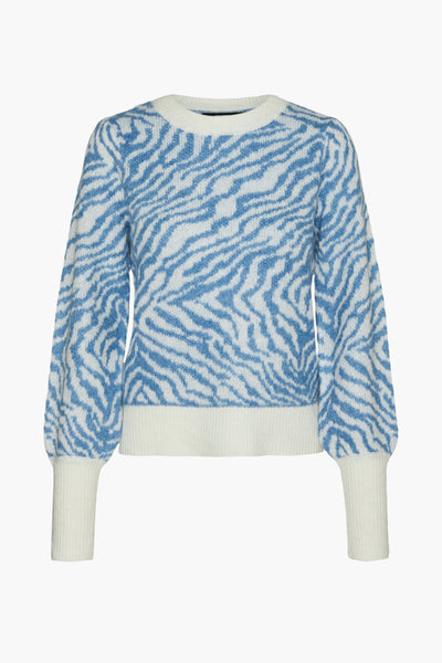 Pull col rond Bleu - VERO MODA®