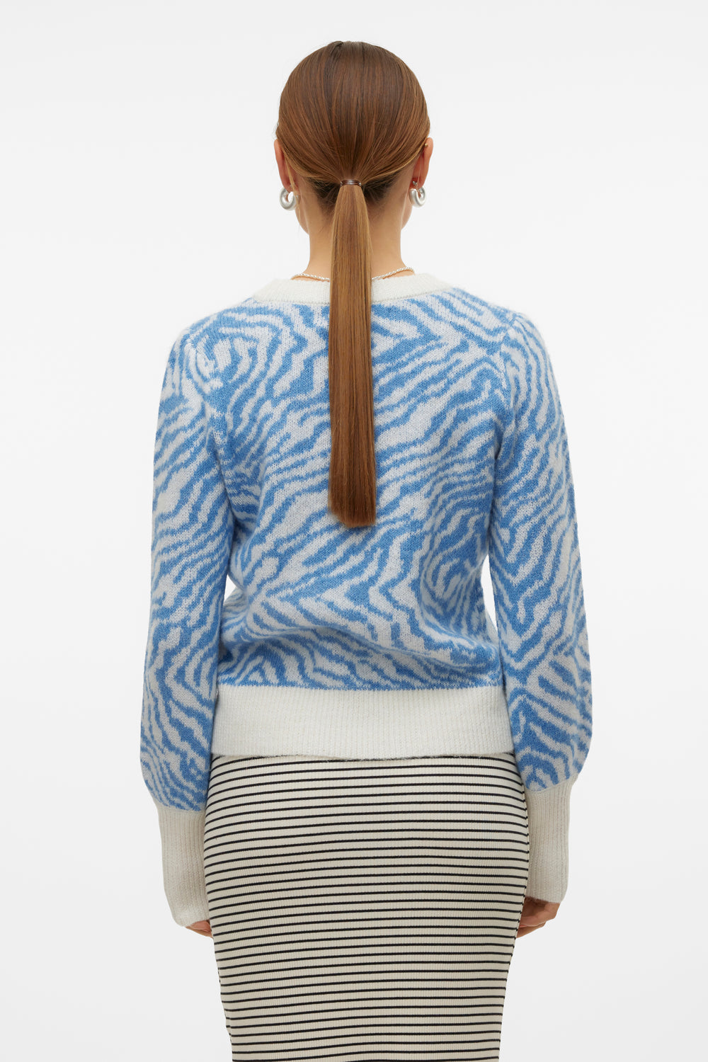 Pull col rond Bleu - VERO MODA®