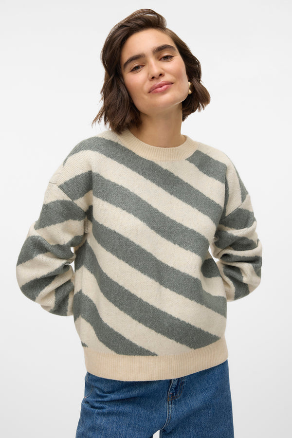 Pull col rond Beige - VERO MODA®