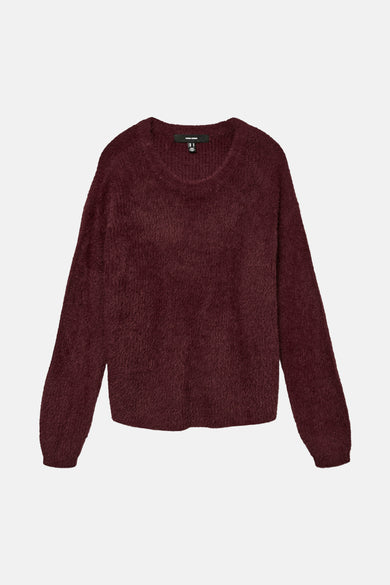 Pull met ronde hals - rood