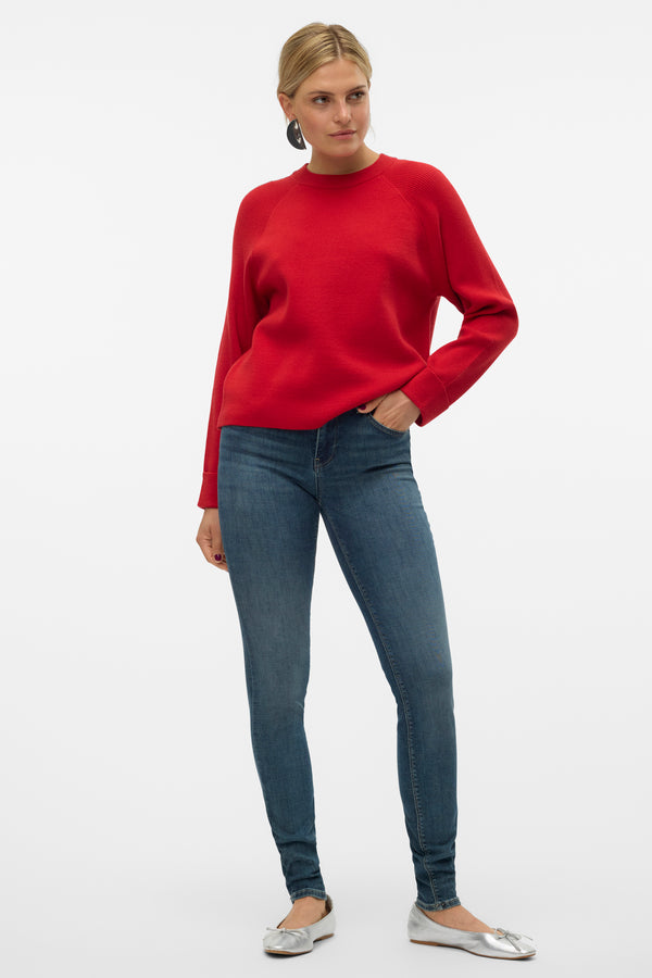 Pull col rond Rouge - VERO MODA®