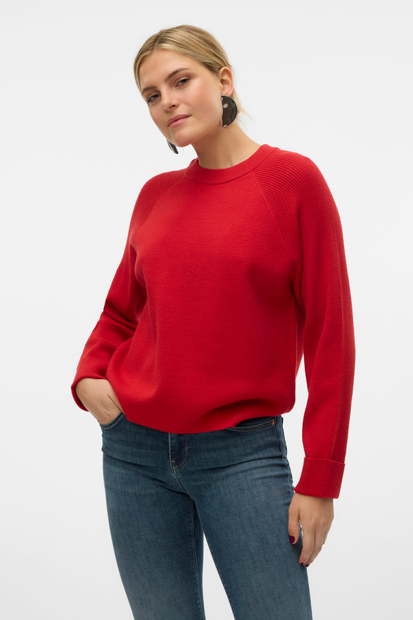 Pull col rond Rouge - VERO MODA®
