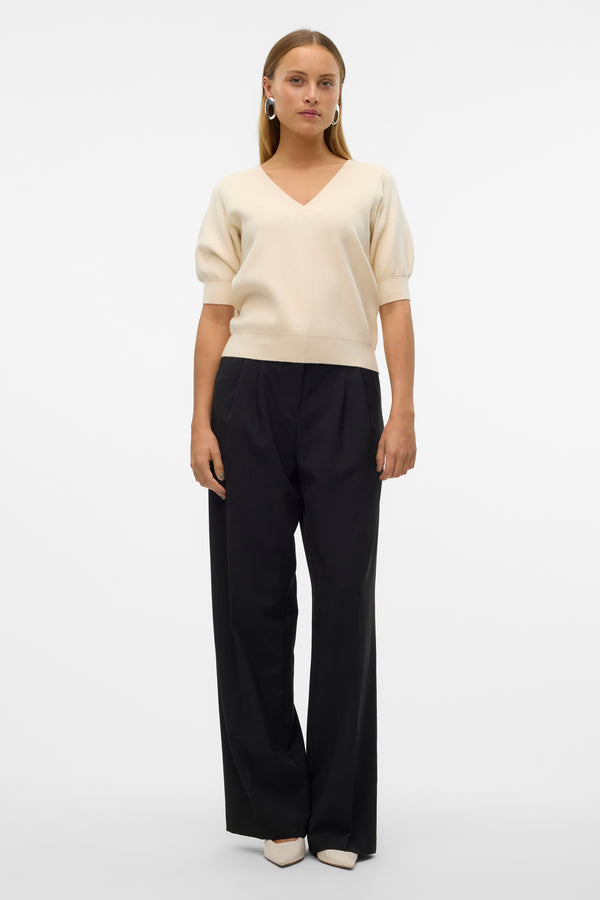 Pull col V Écru - VERO MODA®