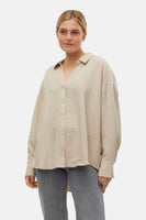 Chemise à manches longues - beige