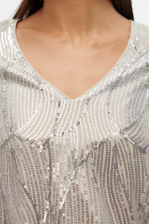 VMELLEN SS V-NECK TOP JRS