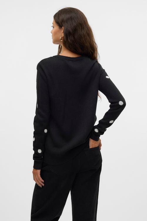 Pull à col rond - noir