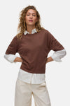 Pull col O - brun