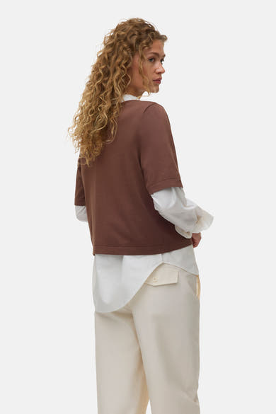 Pull col O - brun
