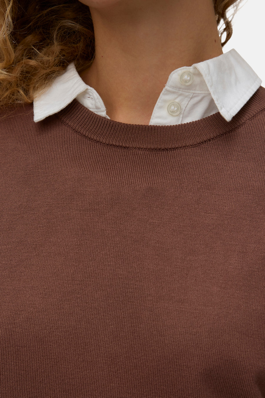 Pull col O - brun