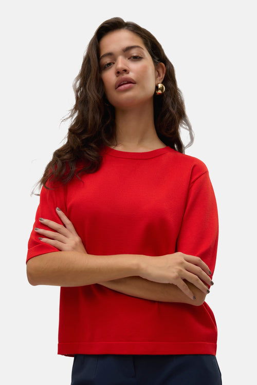 Pull col rond Rouge - VERO MODA®