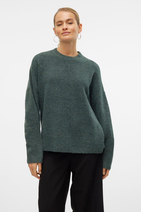 Pull à col rond - vert