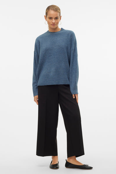 Pull col rond Bleu - VERO MODA®