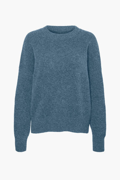 Pull col rond Bleu - VERO MODA®