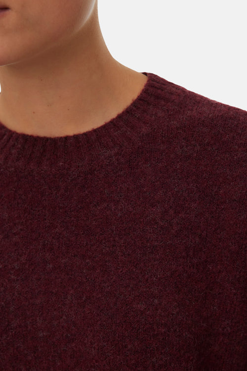 Pull met ronde hals - Bordeaux