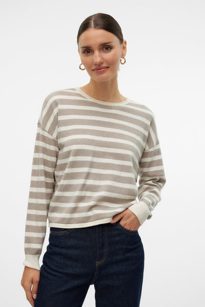 Pull col rond Beige - VERO MODA®