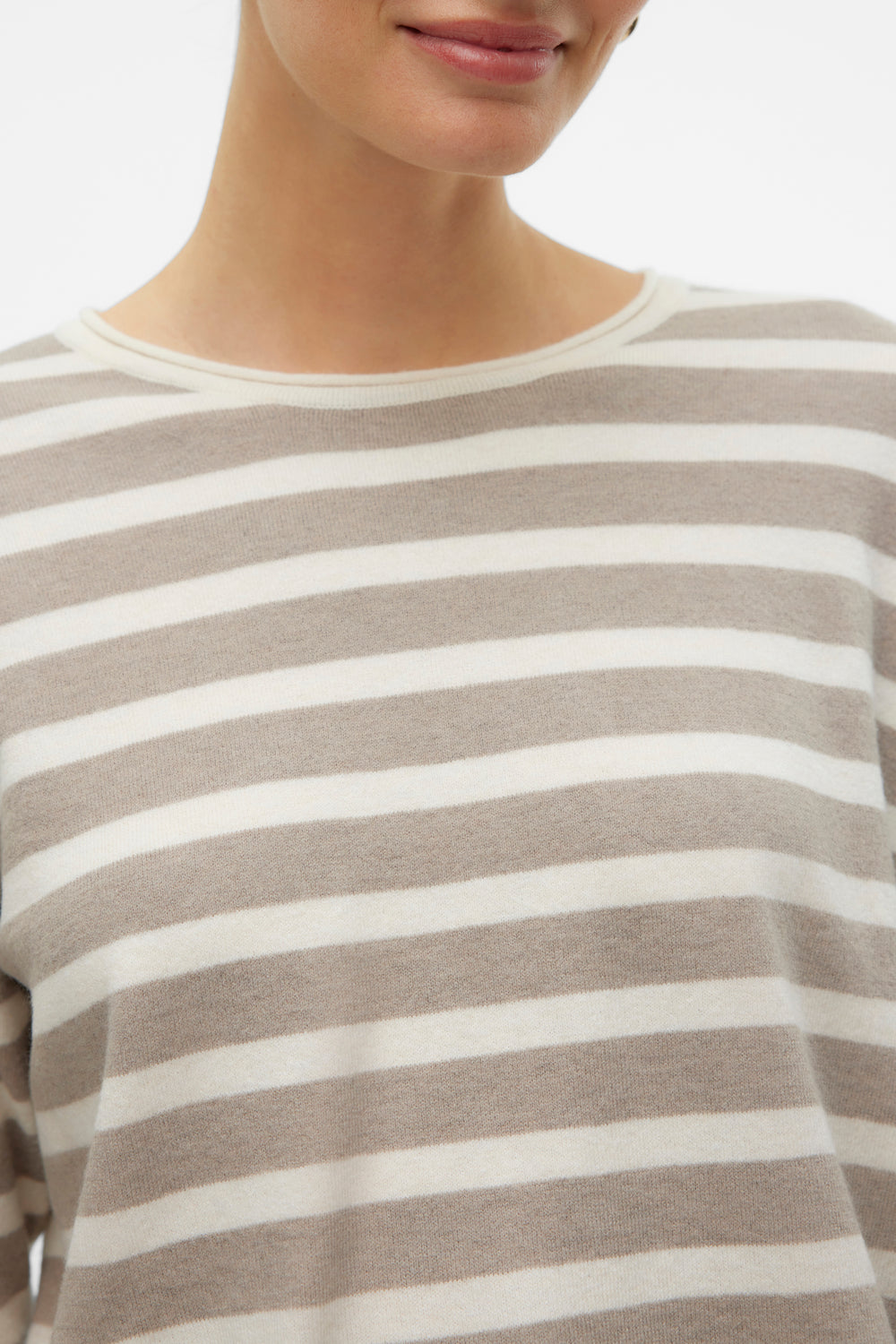 Pull col rond Beige - VERO MODA®