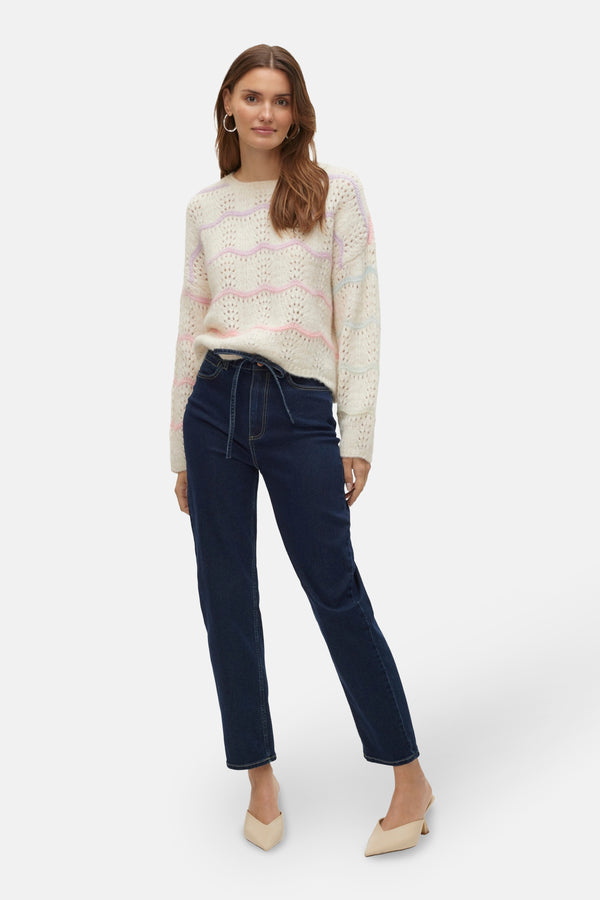 Pull col rond Écru - VERO MODA®