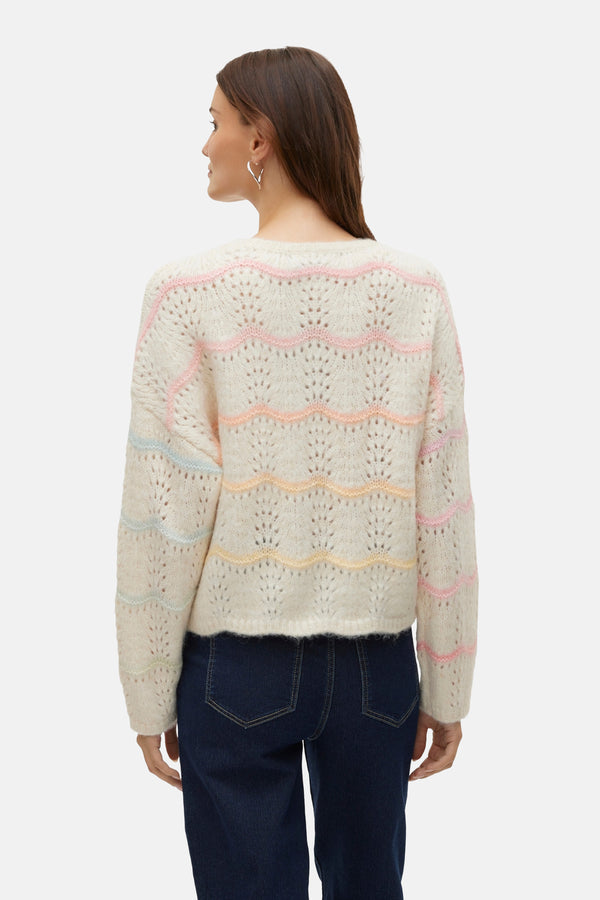 Pull col rond Écru - VERO MODA®