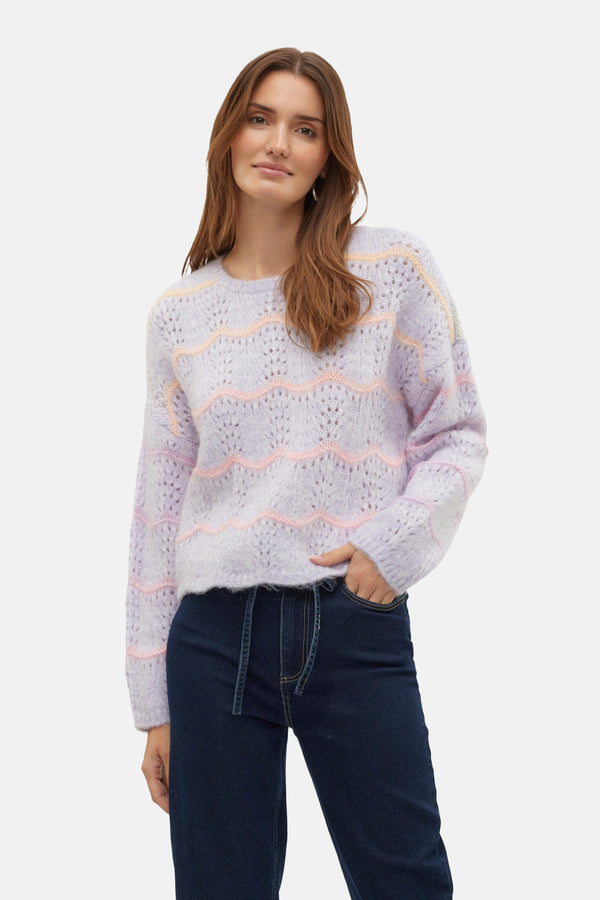 Pull col rond Mauve - VERO MODA®