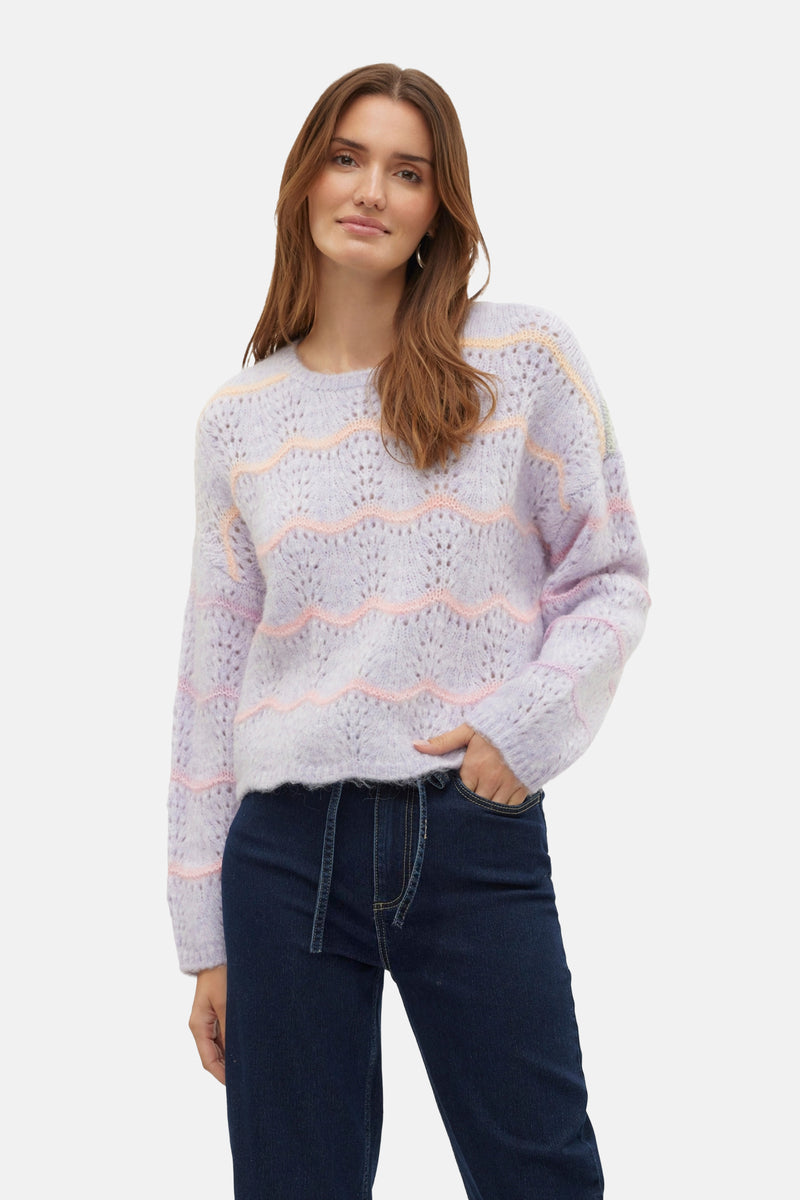 Pull col rond Mauve - VERO MODA®