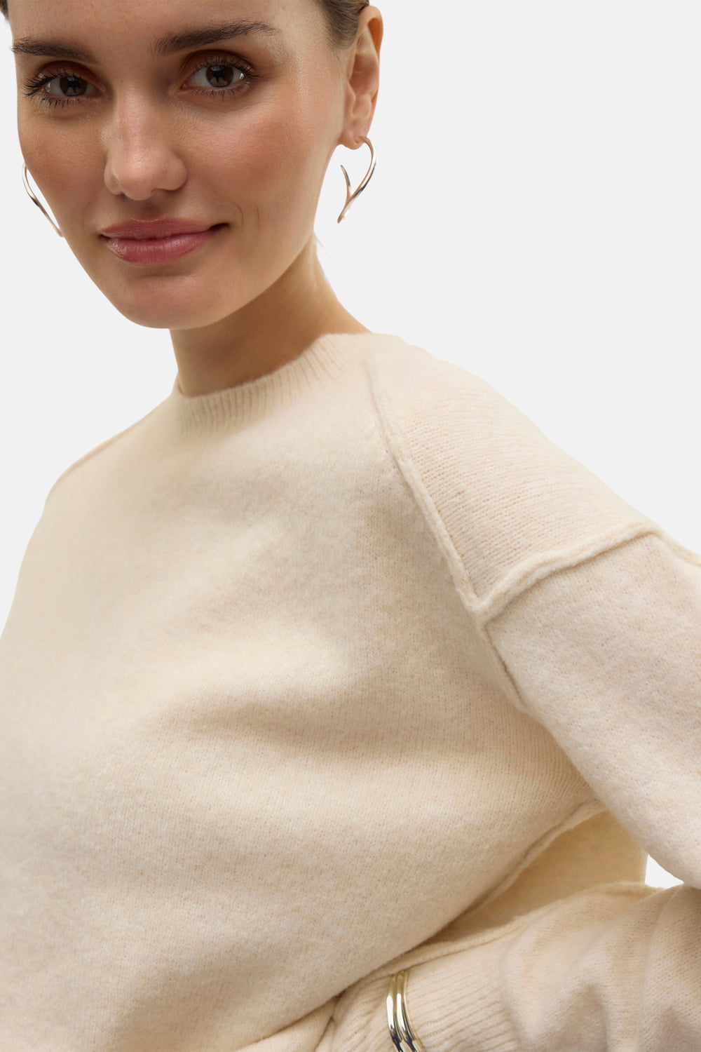 Trui met ronde hals Beige - VERO MODA®