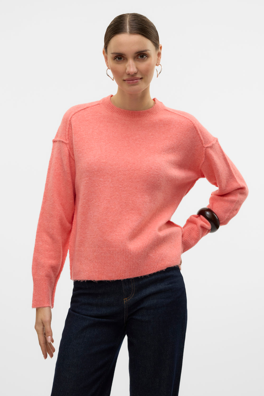 Trui met ronde hals Oranje - VERO MODA®