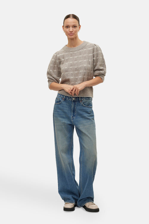 Pull à col rond - Beige