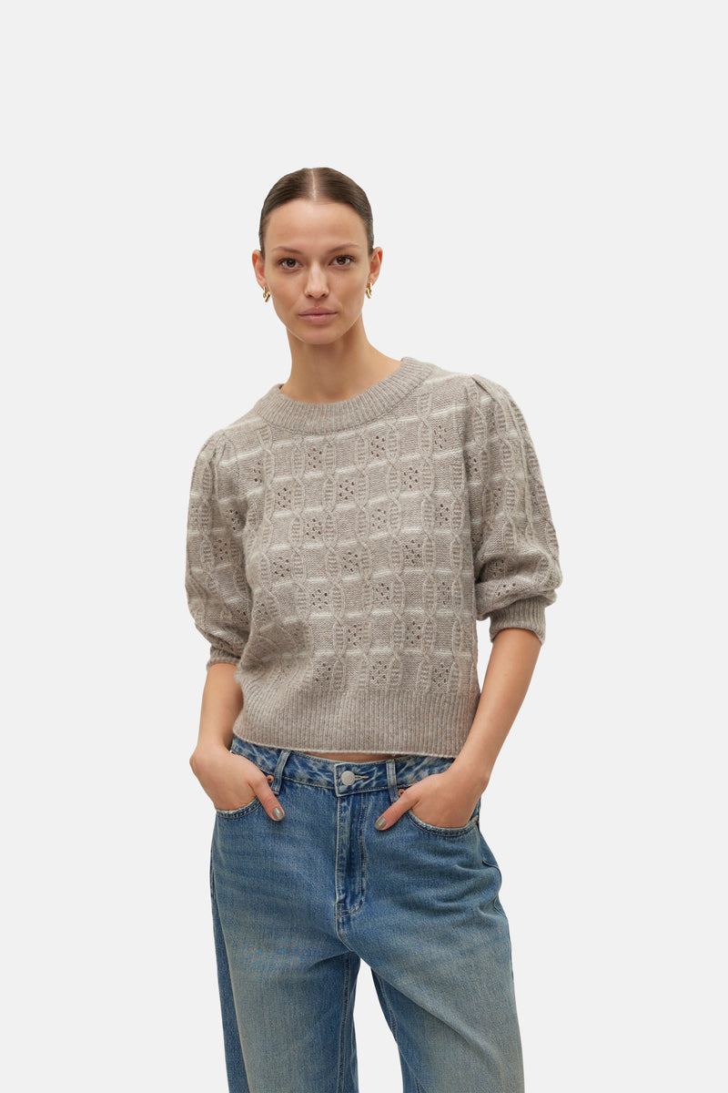 Pull col rond Brun - VERO MODA®
